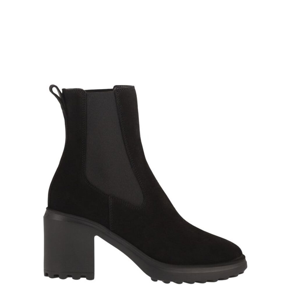 Hogan Women Suede Chelsea Ankle Boots With Heel
